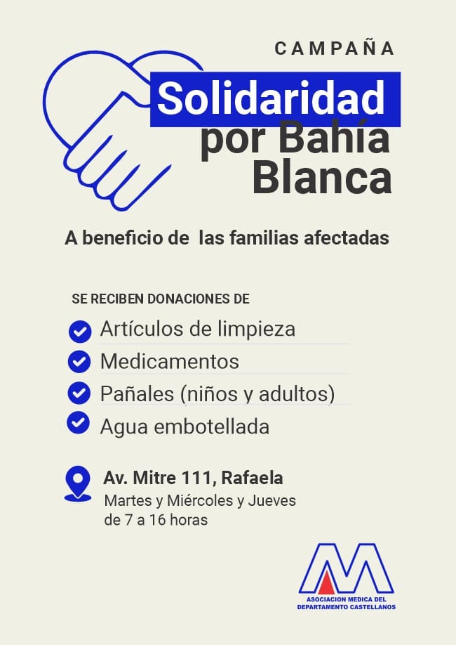 donaciones para los afectados de Bahía Blanca